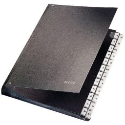 Mapa documente A4 cu index A-Z coperta PFL negru Leitz