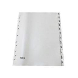 Accesorii birotica Index plastic Noki A4 ianuarie-decembrie