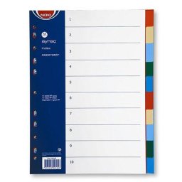 Accesorii birotica Index plastic Noki A4+ 12 diviziuni color