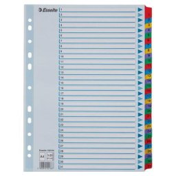 Accesorii birotica Index Esselte Mylar A4 cu taste laminate 1-31