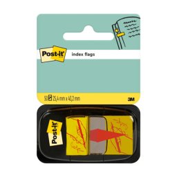 Accesorii birotica Index "Semneaza aici" Post-it ® 25,4 mm x 43.2 mm 50 file in dispenser Index Post-It 3M plastic "Semneaza aici