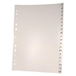 Accesorii birotica Index Noki A4 plastic A-Z gri