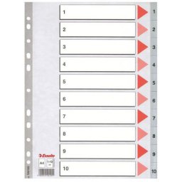 Accesorii birotica Index Esselte A4 numerotat 1-10