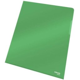 Mapa plastic A4 cristal cu doua deschideri 25/set Esselte verde