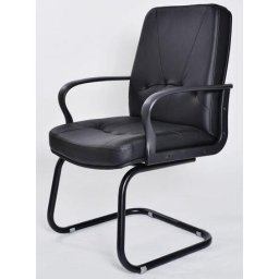 Scaun vizitator ergonomic piele eco negru Ergo Scaun vizitator Ergo piele eco neagra
