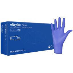 Manusi unica folosinta protectie chimica nitril nepudrat 100/buc Mercador Medical Marime XL