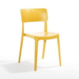 Scaun exterior Dynamic polipropilenă cu fibră de sticlă galben suprapozabil