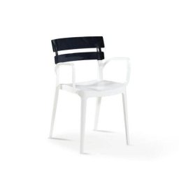 Scaun Novussi Bermuda alb/antracit