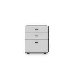 Casetiera fixa cu 3 sertare din metal si PAL diverse culori 60x50x60 cm alb