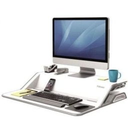 Accesorii birotica Statie de lucru Fellowes Lotus DX Sit-Stand Alba