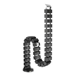 Accesorii birotica Canal cablu Fellowes Filex negru cu magnet și prindere cu șurub 130 cm