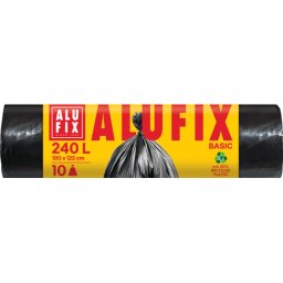 Diverse articole de curatenie Saci menajeri 240 L 100 x 125 cm HDPE negri Economy 10 buc/rola