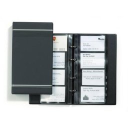 Accesorii birotica Clasor carti vizita Durable Visifix 255 x 145 mm antracit
