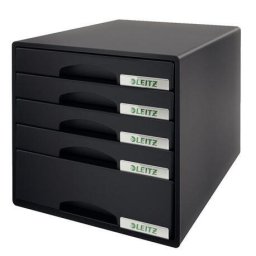 Accesorii birotica Suport documente negru cu 5 sertare Leitz
