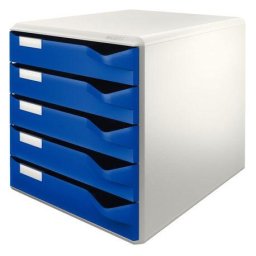 Accesorii birotica Suport documente cu 5 sertare albastru Leitz