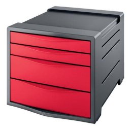 Accesorii birotica Suport cu 4 sertare Esselte Europost VIVIDA rosu