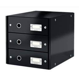 Accesorii birotica Suport documente cu 3 sertare negru carton laminat Leitz
