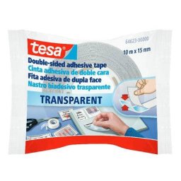 Accesorii birotica Banda dublu adeziva transparenta 15 mm x 10 m