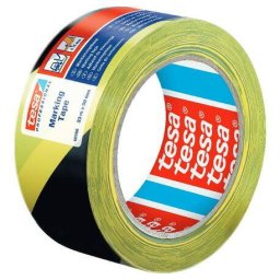Accesorii birotica Banda adeziva marcare galben/negru PVC 50 mm x 33 m Banda adeziva marcare 50 mm x 33 m galben/negru 60760 Tesa