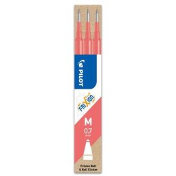 Set 3 rezerve roller Pilot Frixion Ball diverse culori 0.7 mm Roz Coral