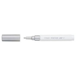 Marker cu vopsea Pilot Pintor Metalic EF argintiu 0.7mm varf rotund