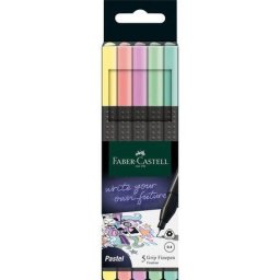 Liner cu grip Faber-Castell culori pastel 0.4 mm 5 buc/set