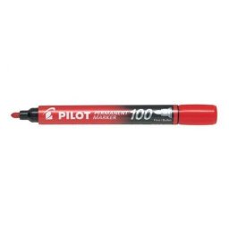 Marker permanent Pilot P100 diverse culori 1.0 mm varf rotund rosu