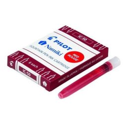 Set 6 rezerve cerneala pentru stilou Pilot rosu rosu