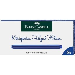 Rezerve stilou mari Faber-Castell cerneala albastra 30 ml 5 buc/cutie