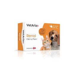 VetAria+ Renal Caini si Pisici 30 capsule Twist-off
