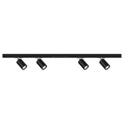 Brilo spotlight 4 lumini GU10, 161 cm, aluminiu vopsit electrostatic, dimabil, IP20, negru - Verificat A · Re-Bloom