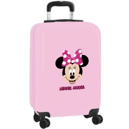 Troler minnie mouse cu carcasa rigida, 34x55x20 cm