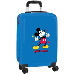Troler mickey mouse cu carcasa rigida, 34x55x20 cm