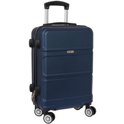 Troler safta bleumarin cu carcasa rigida, 34x55x20 cm
