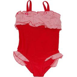Costum de baie intreg red gingham, mitty james, 7-8 ani