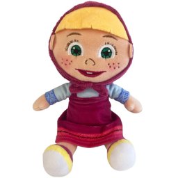 Jucarie din plus masha, masha & the bear, 18 cm (asezata)