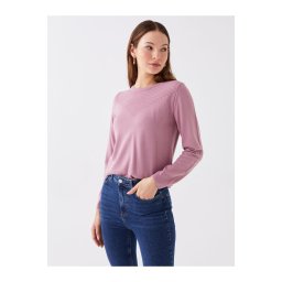 LC Waikiki Round Neck Pulover tricotaje pentru femei cu mâneci lungi cu model