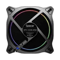 Ventilator PC 120x120x25 mm ARGB 3/4 pini Negru, Spacer SPFC-120-BK-ARGB
