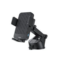 Suport cu ventuza pentru telefon cu incarcare Wireless 15W Negru, XO WX043