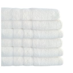 Set de 6 prosoape baie, bumbac 100%, 550gsm, Valentini Bianco, 50x100cm, Albe