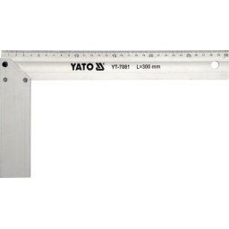 Echer unghiular YT-7080, Aluminiu, 250 mm, Argintiu