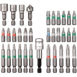 Set de biti, 34 bucati, 1/4, in carcasa S-Box
