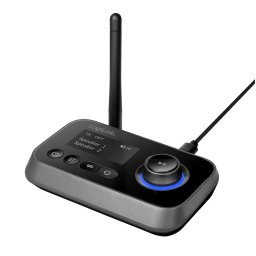 Accesorii Audio Hi-Fi RECEIVER; Transmitter audio Logilink, conect Jack 3.5mm & S/PDIF in/out, dist max.10 m, BT v5.0, suporta dual stream in TX mode,LCD 1.8", ant.,incarcare USB-C,bk "BT0062" (timbru verde 0.18 lei)