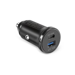 1xUSB-A + 1xUSB-C PD Compact LED 25W Negru