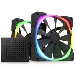 NZXT Aer RGB 2 140mm x2 starter kit - 2 bucăţi set HF-2814C-DB negru