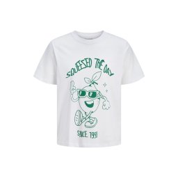 Jack & Jones Tricou barbati la baza gatului, din bumbac, Regular Fit, JJFUNNY FRUIT, Alb (SELECTATI MARIMEA: XL)