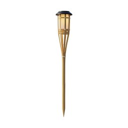 Lampă solară LED BAMBOO, 1,2 V, 150 mAh, 1800 K, 56 cm, IP44, bej