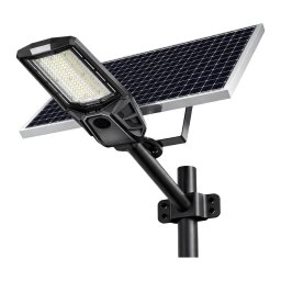 Lampă stradală LED reglabilă cu senzor și panou solar KOBRA, 400 W / 24.000 mAh, IP65, antracit + telecomandă