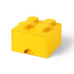 Cutie depozitare LEGO 2x2 cu sertar, galben (40051732)