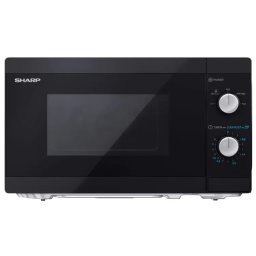 Cuptor cu microunde Sharp MS01E-B, 20L, 800W, functionare cu 2 butoane, 5 niveluri, functie de dezghetare, negru
